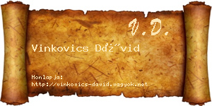 Vinkovics Dávid névjegykártya